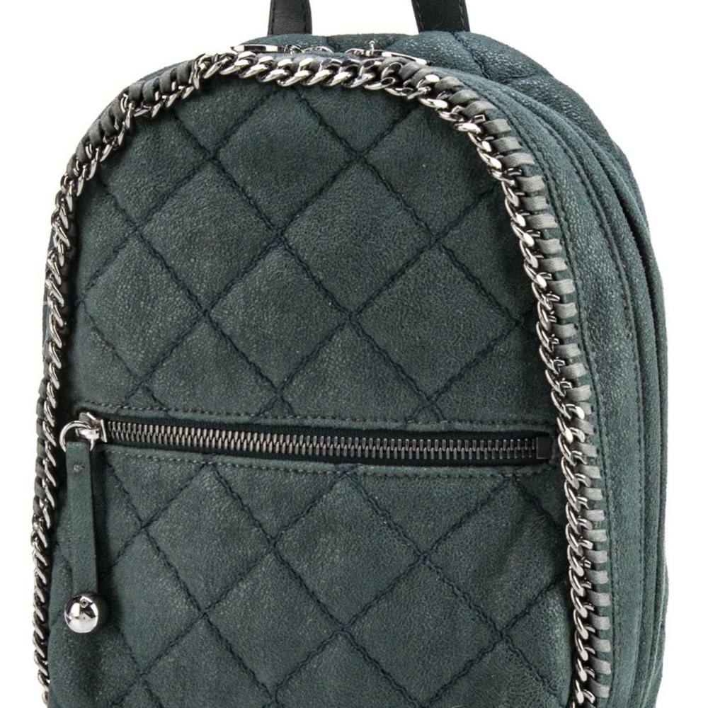 Elegant Quilted Chain-Trim Backpack